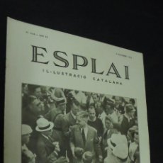 Coleccionismo de Revistas y Periódicos: ESPLAI. Nº 144. 2 SETEMBRE 1934. CONCURS DE REGATES CELEBRADES A LA PLATJE DE BARCELONETA. 