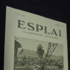 Coleccionismo de Revistas y Periódicos: ESPLAI. Nº 155. 18 NOVEMBRE 1934. INAUGURACIÓ DEL MUSEU D'ART DE CATALUNYA. EL MATX DE TENIS BENÉFIC