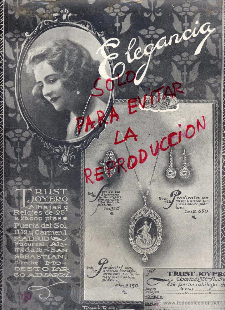 Coleccionismo de Revistas y Peri&oacute;dicos: MARDID 1921 EL TRUST JOYERO DIAMENTES-BRILLANTES -JOYAS HOJA REVISTA