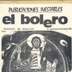 Coleccionismo de Revistas y Periódicos: FANZINE EL BOLERO. PUBLICACIONES INESTABLES, 1984