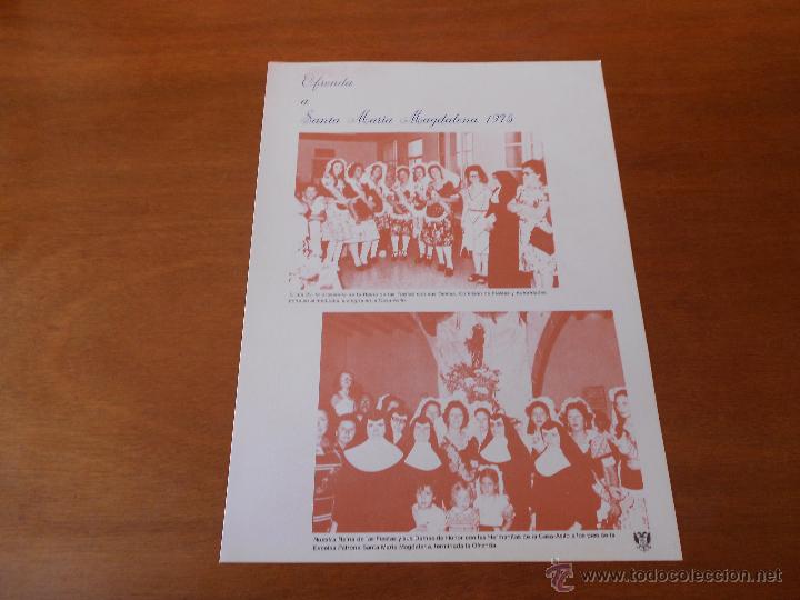 Colecionismo de Revistas e Jornais: RECORTE PRENSA: OFRENDA A SANTA MAR&Iacute;A MAGDALENA 1975 NOVELDA, ALICANTE