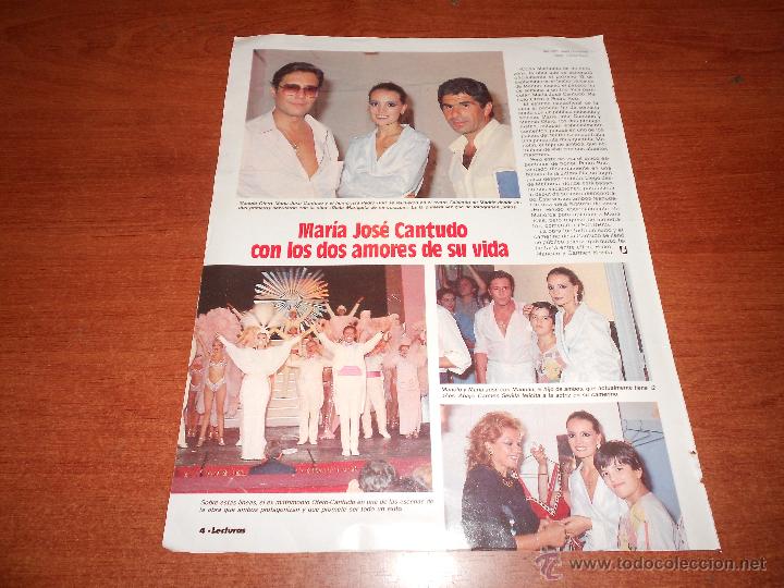 Colecionismo de Revistas e Jornais: RECORTE PRENSA 1985: MARIA JOSE CANTUDO CON MANOLO OTERO Y PEDRO RUIZ