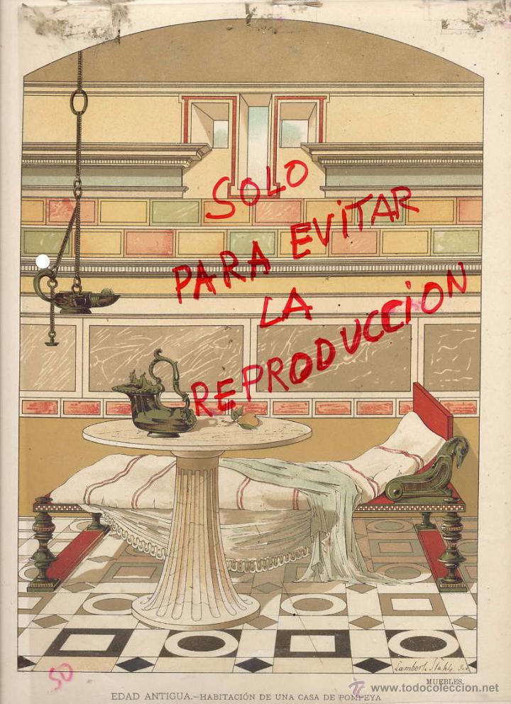 Coleccionismo de revistas y peri&oacute;dicos: EDAD ANTIGUA CASA POMPEYA 1896 - 1901 HISTORIA GRAL, DEL ARTE LUIS DOMENECH I MONTANER HOJA LAMINA