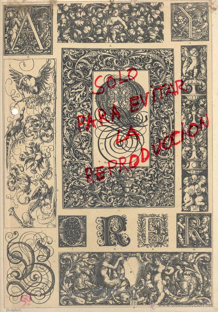 Coleccionismo de Revistas y Peri&oacute;dicos: RENACIMIENTO ALEMAN TIPOGRAFIA 1896 -1901 HIST.GRAL.DE ARTE LUIS DOMENECH I MONTANER LAMINA
