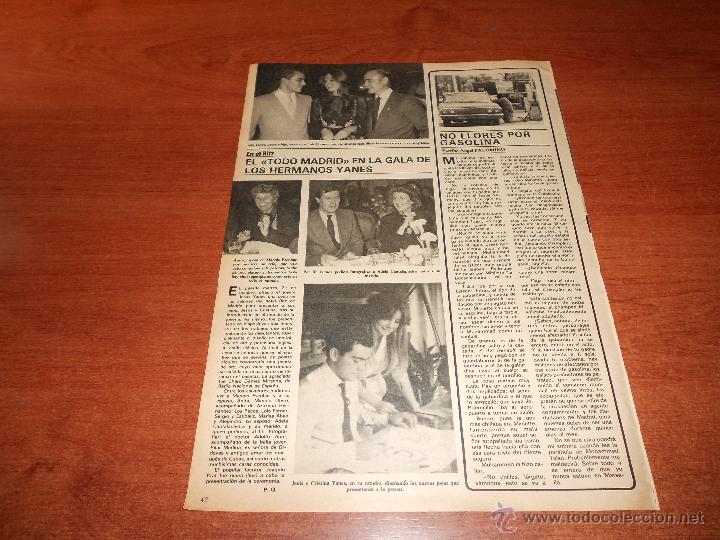 Coleccionismo de Revistas y Peri&oacute;dicos: RECORTE DE PRENSA 1980: EN EL RITZ, EL -TODO MADRID- EN LA GALA DE LOS HERMANOS YANES (JOYEROS)