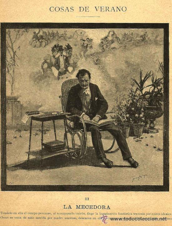 Coleccionismo de Revistas y Peri&oacute;dicos: Cosas del verano ( III) : la mecedora/ por Jacinto Benavente - 1897