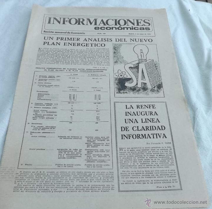 Coleccionismo de Revistas y Peri&oacute;dicos: INFORMACIONES ECONOMICAS. n&ordm; 498. 9 de mayo de 1978
