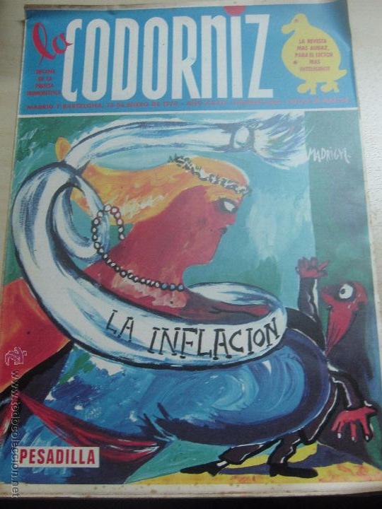 Coleccionismo de Revistas y Peri&oacute;dicos: REVISTA LA CODORNIZ N&ordm; 1660 13 DE ENERO 1974 A&Ntilde;O 34