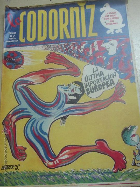 Coleccionismo de Revistas y Peri&oacute;dicos: REVISTA LA CODORNIZ N&ordm; 1645 30 DE SEPTIEMBRE 1973 A&Ntilde;O 33