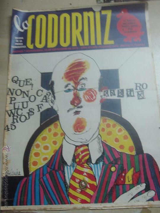 Coleccionismo de Revistas y Peri&oacute;dicos: REVISTA LA CODORNIZ N&ordm; 1644 23 DE SEPTIEMBRE 1973 A&Ntilde;O 33