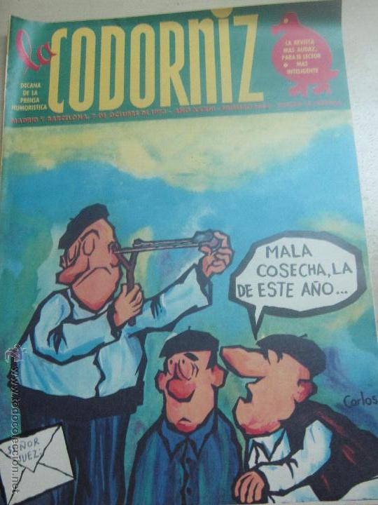 Coleccionismo de Revistas y Peri&oacute;dicos: REVISTA LA CODORNIZ N&ordm; 1646 7 DE OCTUBRE 1973 A&Ntilde;O 33