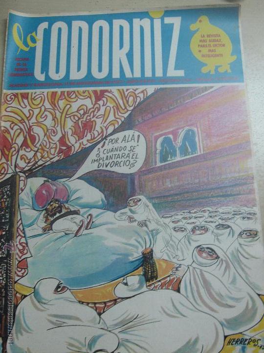 Coleccionismo de Revistas y Peri&oacute;dicos: REVISTA LA CODORNIZ N&ordm; 1651 11 DE NOVIEMBRE 1973 A&Ntilde;O 33