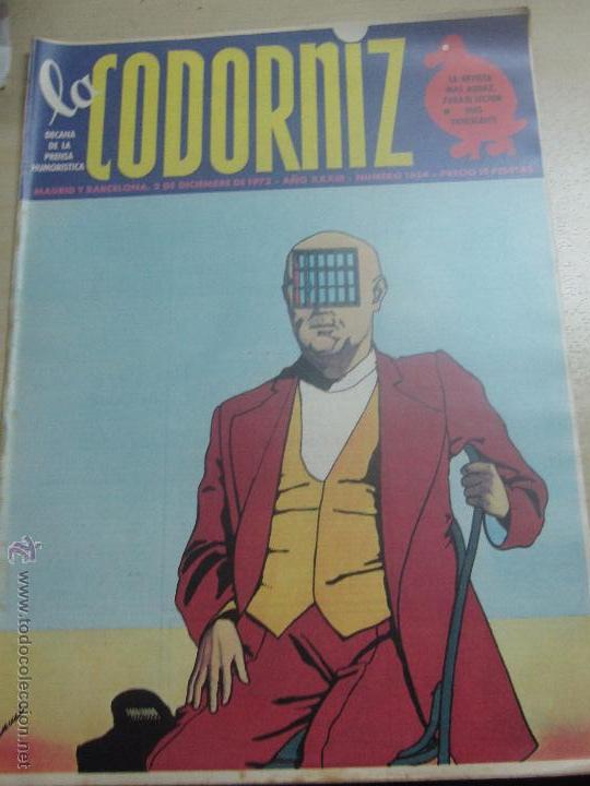 Coleccionismo de Revistas y Peri&oacute;dicos: REVISTA LA CODORNIZ N&ordm; 1654 2 DE DICIEMBRE 1973 A&Ntilde;O 33