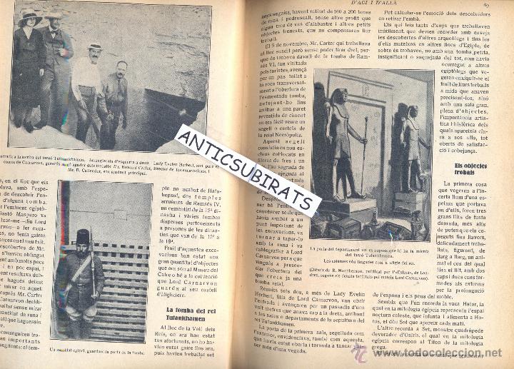 Sammeln von Zeitschriften und Zeitungen: REVISTA A&Ntilde;O 1923 DESCUBRIMIENTOS EN EGIPTO CARNARVON CARTES TUMBA DE TUTANKHAMEN TUTANKAMON ROBO