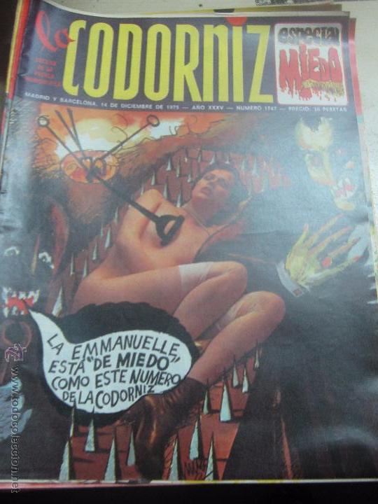 Coleccionismo de Revistas y Peri&oacute;dicos: REVISTA LA CODORNIZ N&ordm; 1747 14 DE DICIEMBRE 1975 A&Ntilde;O 35