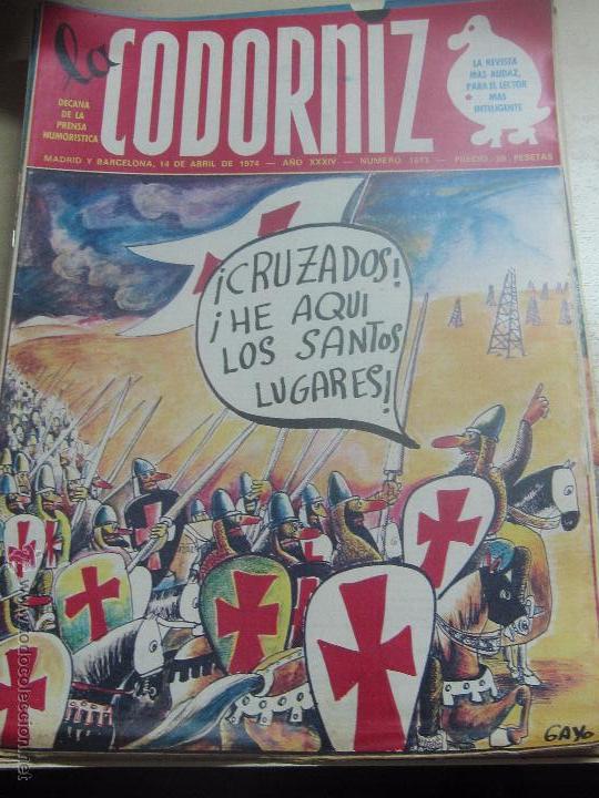 Coleccionismo de Revistas y Peri&oacute;dicos: REVISTA LA CODORNIZ N&ordm; 1673 14 DE ABRIL 1974 A&Ntilde;O 34