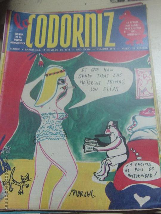 Coleccionismo de Revistas y Peri&oacute;dicos: REVISTA LA CODORNIZ N&ordm; 1678 19 DE MAYO1974 A&Ntilde;O 34
