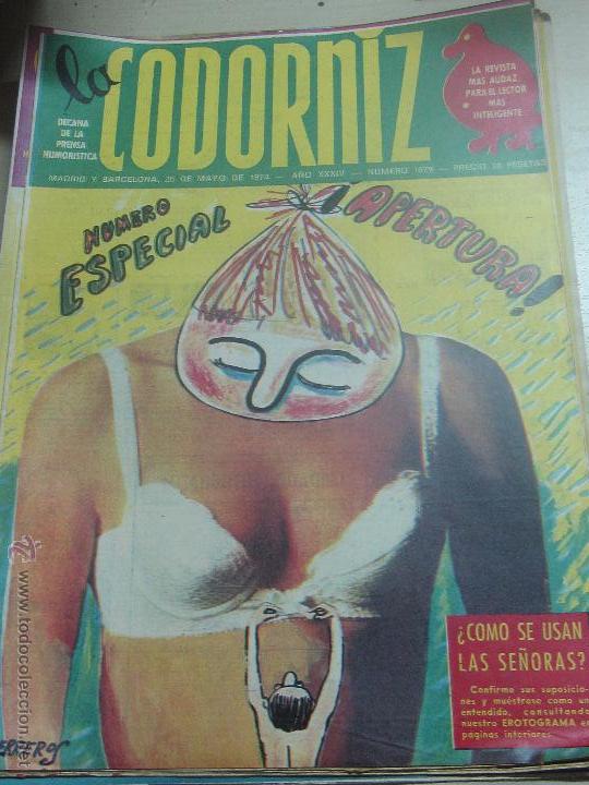 Coleccionismo de Revistas y Peri&oacute;dicos: REVISTA LA CODORNIZ N&ordm; 1679 26 DE MAYO 1974 A&Ntilde;O 34