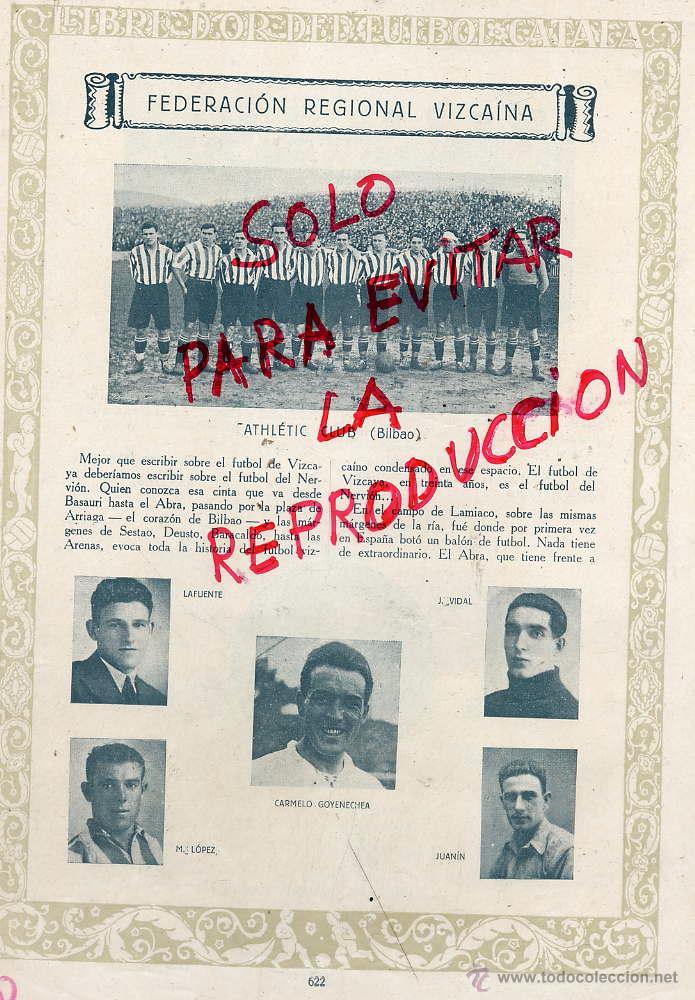 Coleccionismo de Revistas y Peri&oacute;dicos: FUTBOL CATALA 1928  FEDERASCION REGIONAL VIZCAINA   4  HOJAS   LIBRO