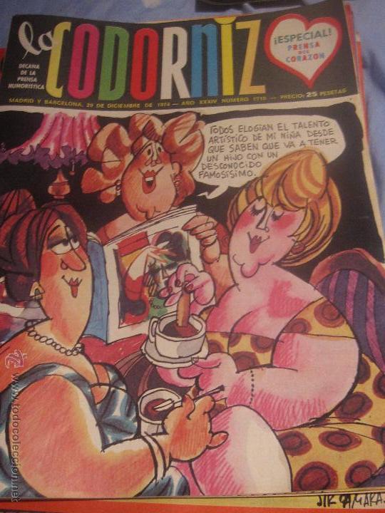 Coleccionismo de Revistas y Peri&oacute;dicos: REVISTA LA CODORNIZ N&ordm; 1710 29 DE DICIEMBRE 1974 A&Ntilde;O 34
