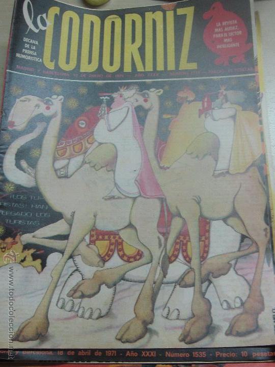 Coleccionismo de Revistas y Peri&oacute;dicos: REVISTA LA CODORNIZ N&ordm; 1712 12 DE ENERO 1975 A&Ntilde;O 35