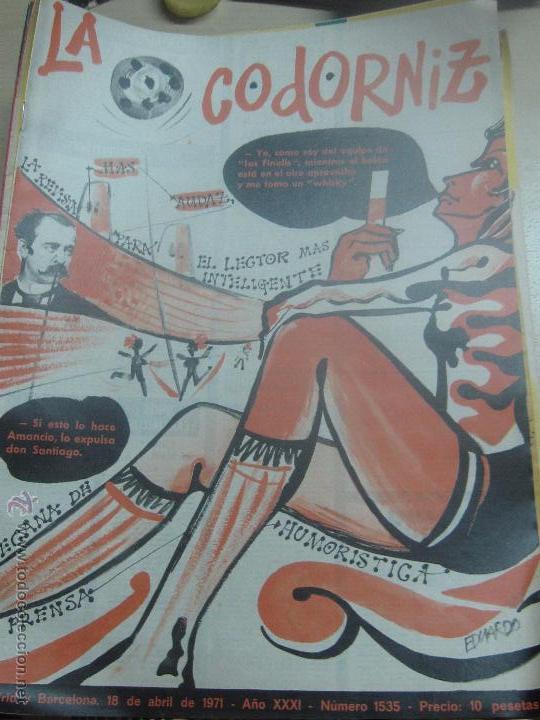 Coleccionismo de Revistas y Peri&oacute;dicos: REVISTA LA CODORNIZ N&ordm; 1535 18 DE ABRIL1971 A&Ntilde;O 31