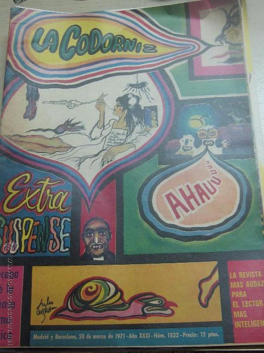 Coleccionismo de Revistas y Peri&oacute;dicos: REVISTA LA CODORNIZ N&ordm; 1532 28 DE MARZO 1962 A&Ntilde;O 31