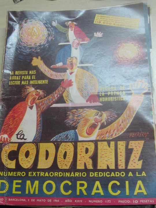 Coleccionismo de Revistas y Peri&oacute;dicos: REVISTA LA CODORNIZ N&ordm; 1172 3 DE MAYO 1964 A&Ntilde;O 34