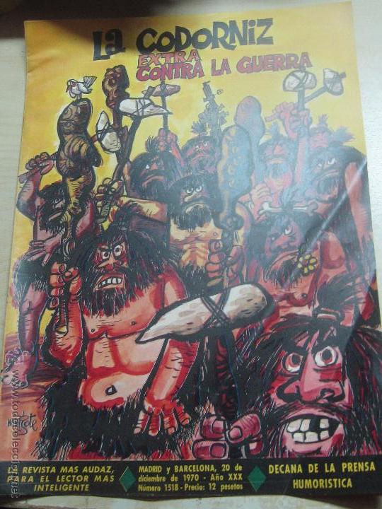 Coleccionismo de Revistas y Peri&oacute;dicos: REVISTA LA CODORNIZ   N&ordm; 1518  20 DE DICIEMBRE DE 1970 A&Ntilde;O 30