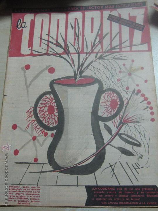 Coleccionismo de Revistas y Peri&oacute;dicos: REVISTA LA CODORNIZ   N&ordm; 580  28 DE DICIEMBRE DE 1952 A&Ntilde;O 12