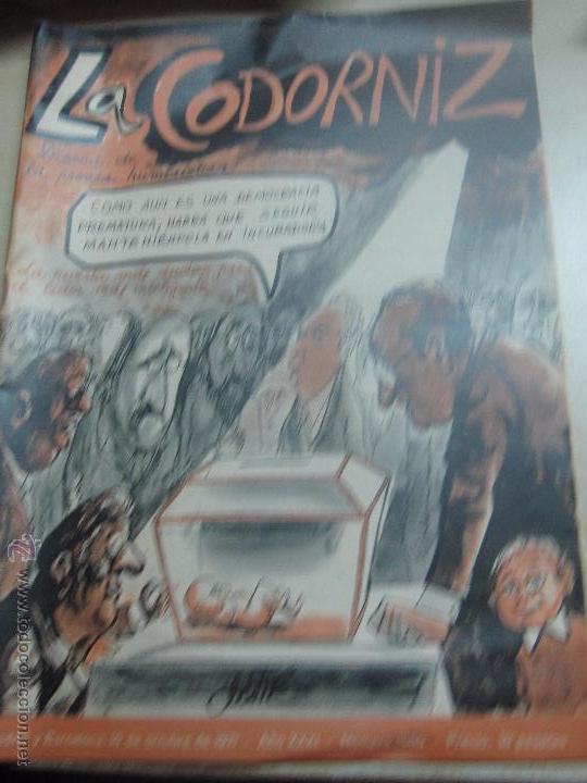Coleccionismo de Revistas y Peri&oacute;dicos: REVISTA LA CODORNIZ   N&ordm; 1560  10 DE OCTUBRE 1971 A&Ntilde;O 31