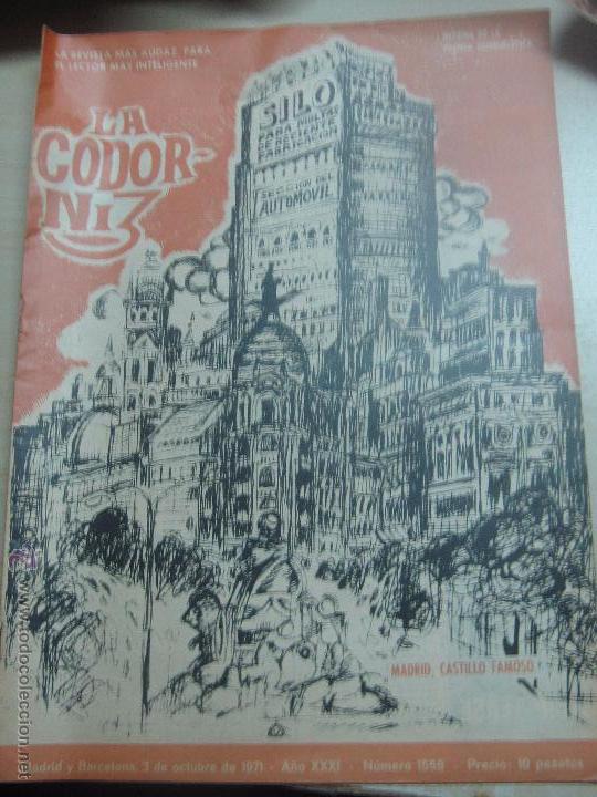 Coleccionismo de Revistas y Peri&oacute;dicos: REVISTA LA CODORNIZ   N&ordm; 1559  3 DE OCTUBRE DE 1971 A&Ntilde;O 31