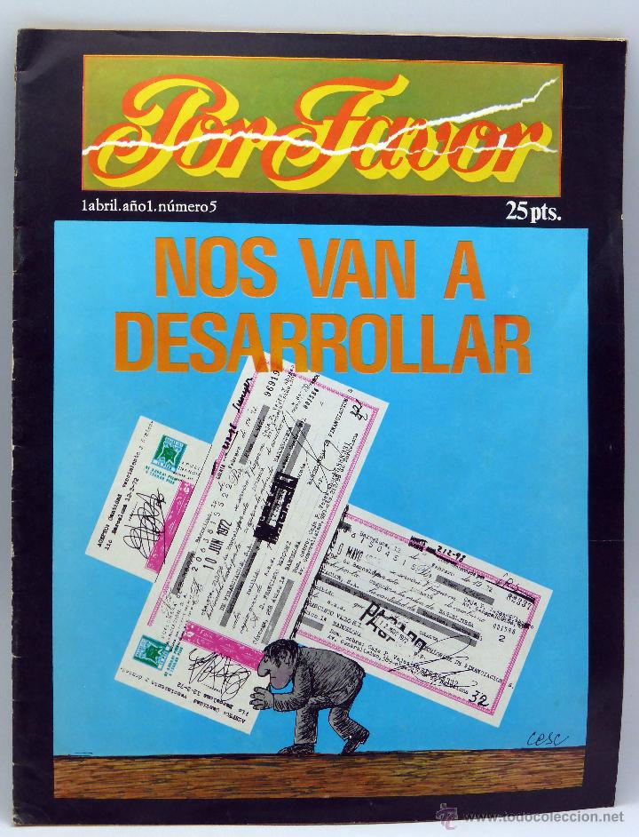Collectionnisme de Revues et Journaux: Por favor n&ordm; 5 A&ntilde;o I Ed Punch 1974 Revista transici&oacute;n