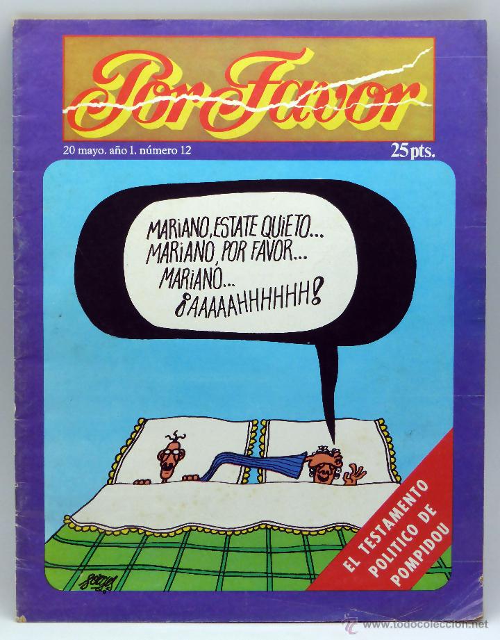 Coleccionismo de revistas y peri&oacute;dicos: Por favor n&ordm; 12 A&ntilde;o I Ed Punch 1974 Revista transici&oacute;n