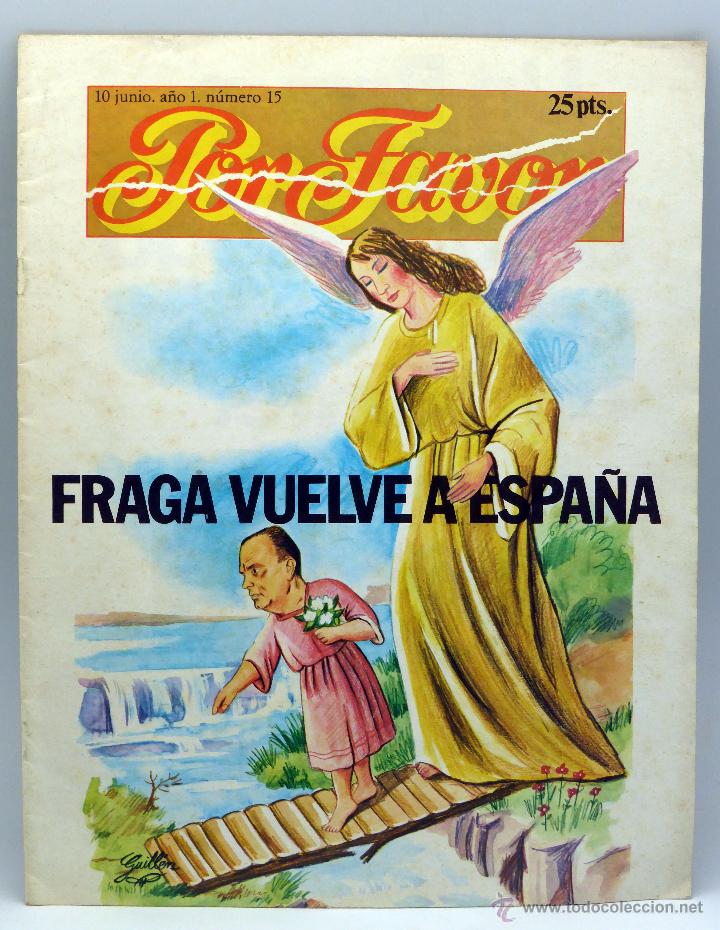 Collectionnisme de Revues et Journaux: Por favor n&ordm; 15 A&ntilde;o I Ed Punch 1974 Revista transici&oacute;n
