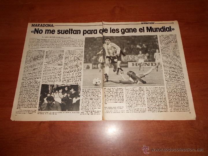 Coleccionismo de Revistas y Peri&oacute;dicos: RECORTE DE PRENSA 1980 MARADONA: NO ME SUELTAN PARA QUE LES GANE EL MUNDIAL (EL BAR&Ccedil;A QUIERE FICHARL