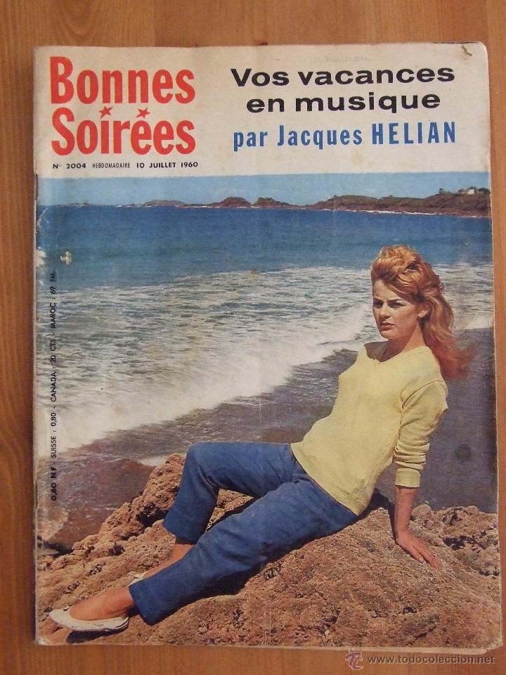 Coleccionismo de revistas y peri&oacute;dicos: REVISTA JUVENIL FRANCESA BONNES SOIREES N&ordm; 2004 10 JULIO 1960 - VACANCES MISIQUE JACQUES HELIAN