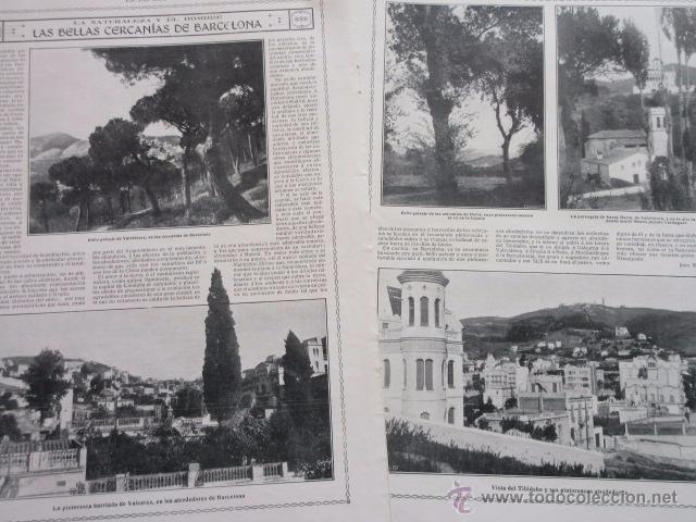 Coleccionismo de Revistas y Peri&oacute;dicos: ARTICULO 1915 - BARCELONA VALVIDRIERA CERCANIA HORTA  VALCARCA TIBIDABO PRESIOSAS FOTOS - 2 PAGINAS