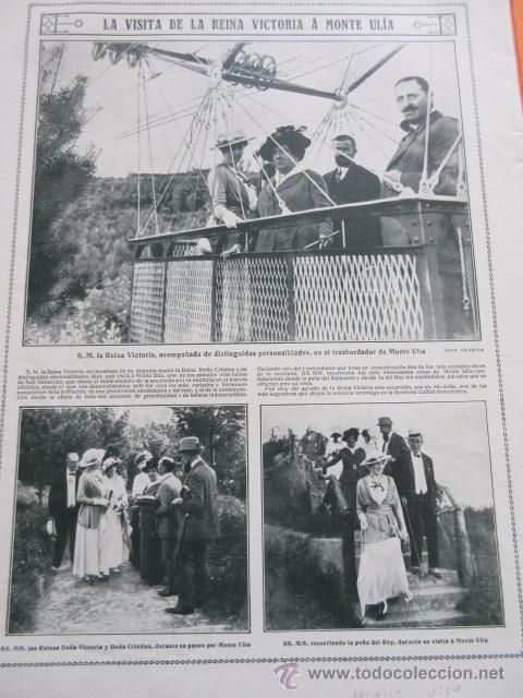 Coleccionismo de Revistas y Peri&oacute;dicos: ARTICULO 1915 - S. M. LA REINA VICTORIA VISITA MONTE ULIA SAN SEBASTIAN TRANSBORDADOR - 1 PAGINA