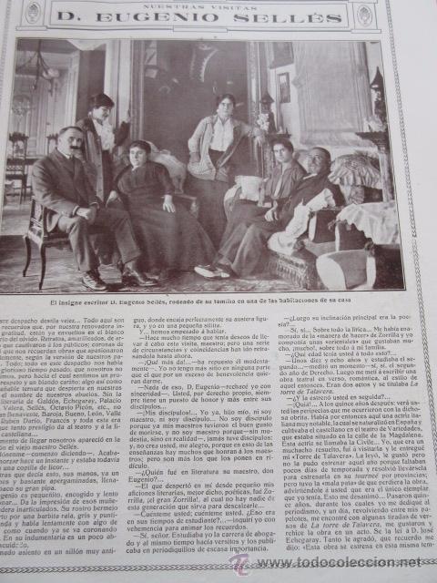 Coleccionismo de revistas y peri&oacute;dicos: ARTICULO 1915 - EUGENIO SELLES - 2 PAGINA