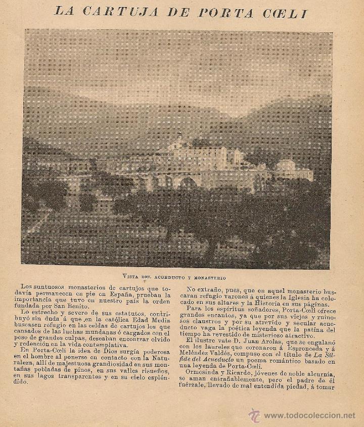 Collezionismo di Riviste e Giornali: La cartuja de Porta Coeli / J. Jorge Vinaixa - 1900