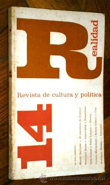 Coleccionismo de Revistas y Peri&oacute;dicos: Realidad N&ordm; 14 Revista bimensual de Cultura y Pol&iacute;tica en Par&iacute;s Julio de 1967