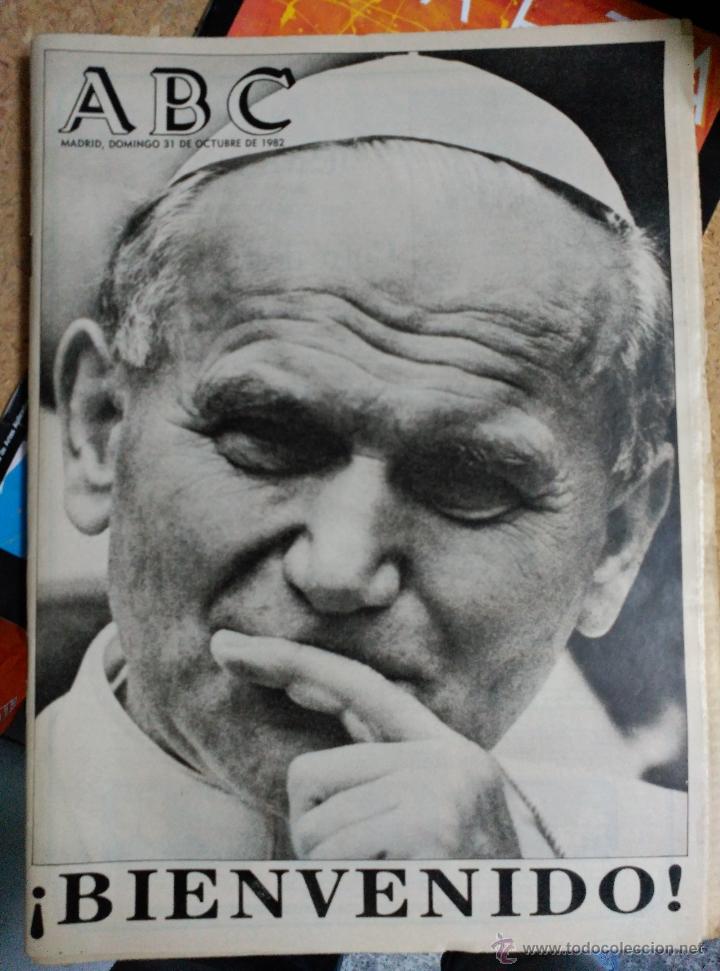 Coleccionismo de revistas y peri&oacute;dicos: ABC. 31 Octubre 1982. Bienvenido Papa JUAN PABLO II. Vaticano