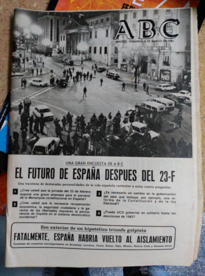 Coleccionismo de revistas y peri&oacute;dicos: ABC. 8 de Marzo 1981. 23 F. Golpe de Estado.
