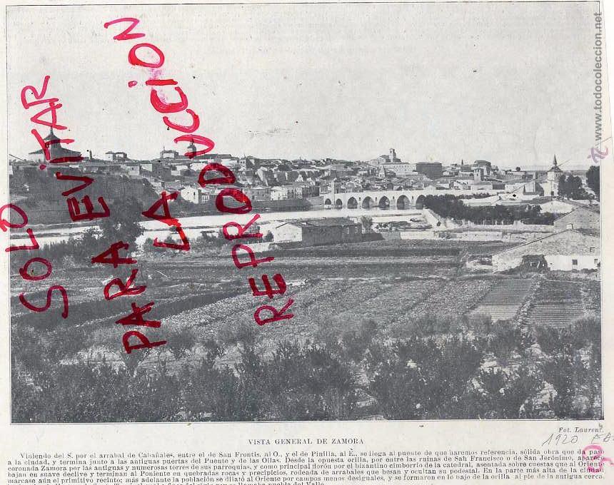 Coleccionismo de Revistas y Peri&oacute;dicos: ZAMORA 1920 VISTA HOJA LIBRO