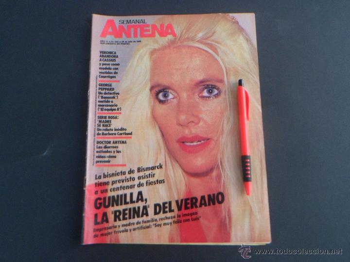 Coleccionismo de Revistas y Peri&oacute;dicos: GUNILLA VON BISMARCK ~ EQUIPO A : GEORGE PEPPARD ~ MECANO ... en ANTENA SEMANAL ~ JULIO 1985