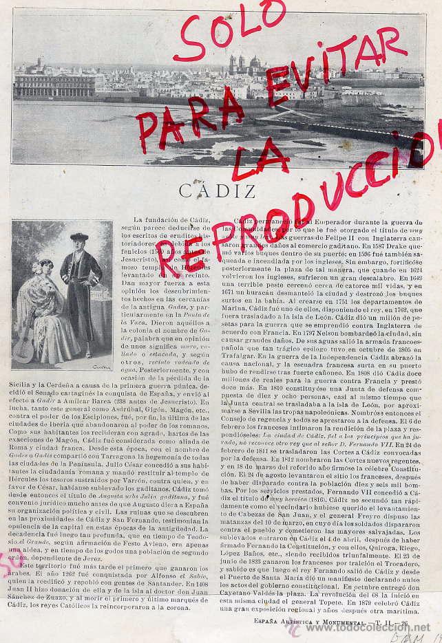 Collection Magazines and Newspapers: CADIZ 1920TIPOS  HOJA LIBRO