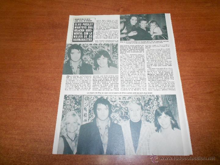 Coleccionismo de revistas y peri&oacute;dicos: RECORTE DE PRENSA 1989: ELVIS PRESLEY