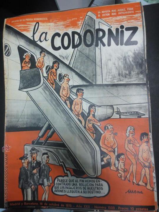 Coleccionismo de Revistas y Peri&oacute;dicos: REVISTA LA CODORNIZ N&ordm; 1509 18 DE OCTUBRE 1970
