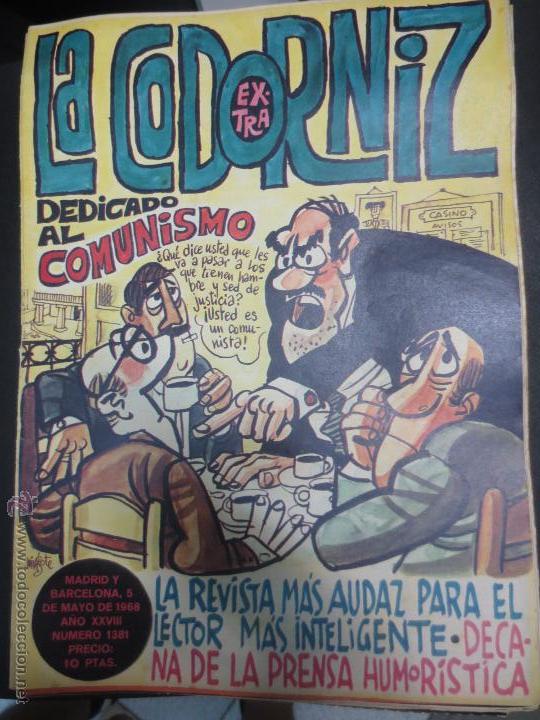 Coleccionismo de Revistas y Peri&oacute;dicos: REVISTA LA CODORNIZ N&ordm; 1381 5 DE MAYO 1968